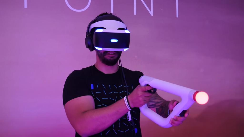 Jugando a Fairpoint con mando PS VR Aim Controller