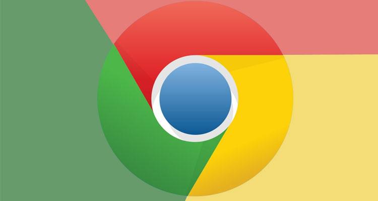 Logo Google Chrome con fondo de colores