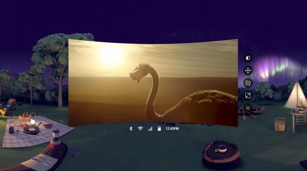 Interfaz de la aplicación PhoneCast VR