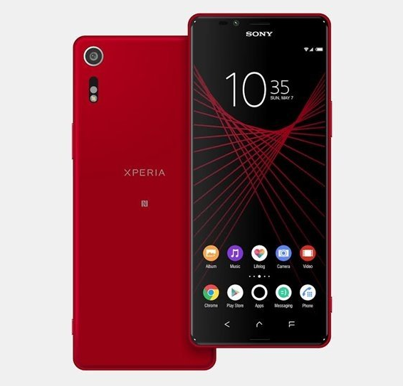 Teléfono Sony Xperia X Ultra de color rojo