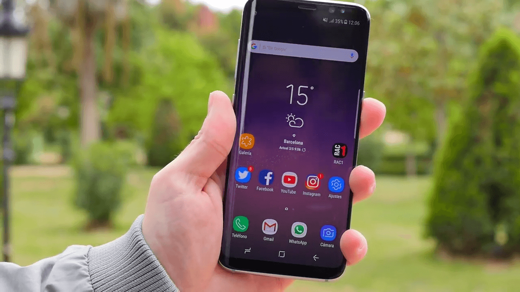 Imagen frontal del Samsung Galaxy S8