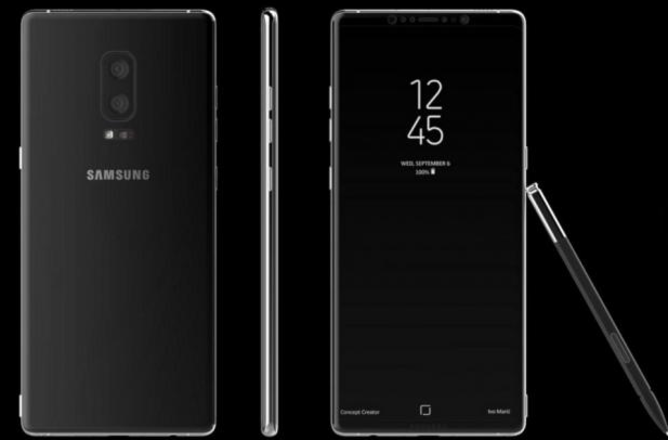 POsible diseño del Samsung Galaxy Note 8