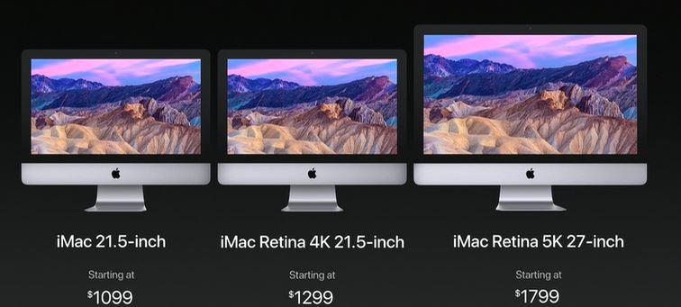 Precios nuevos iMac de Apple en WWDC 2017