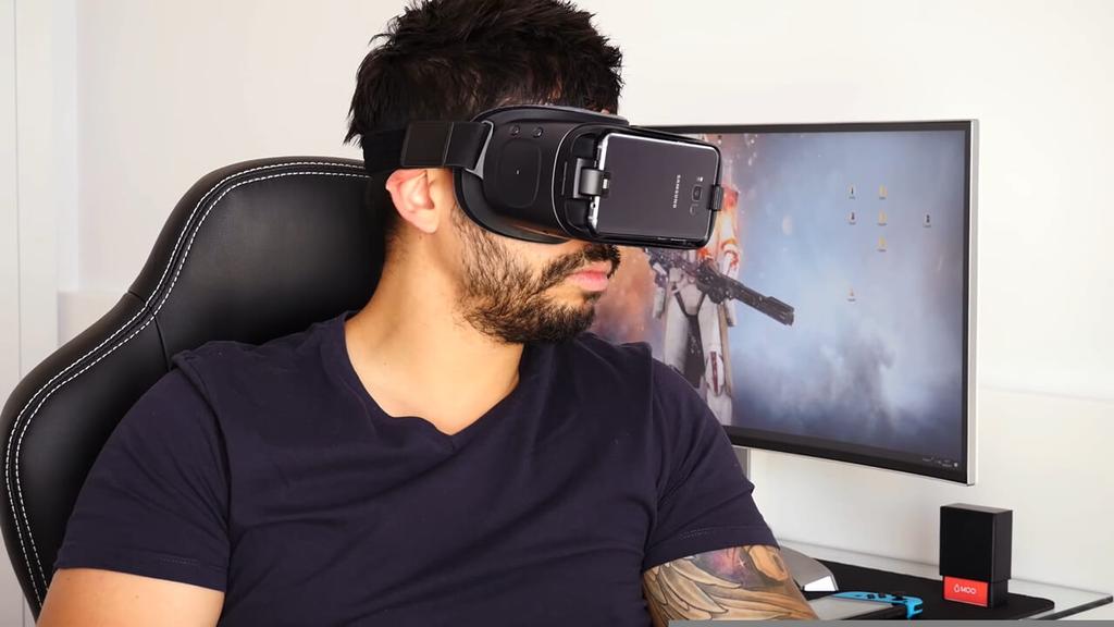 Gafas Samsung Gear VR en uso