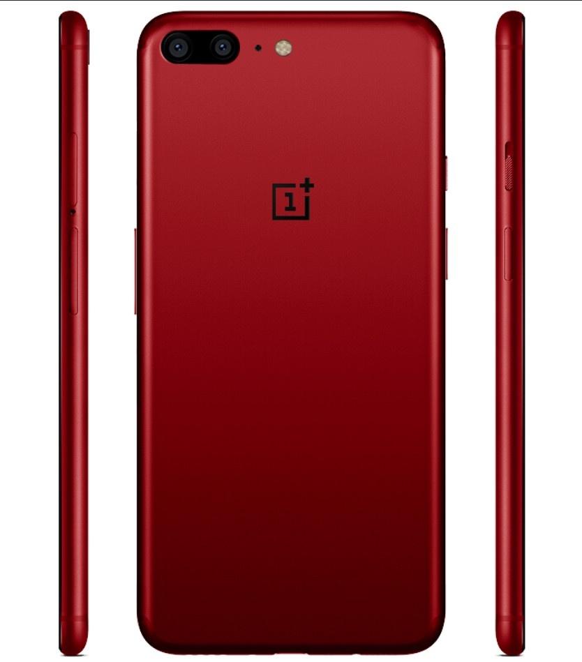 OnePlus 5 de color rojo