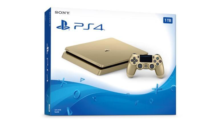 Caja de la PlayStation 4 de color oro