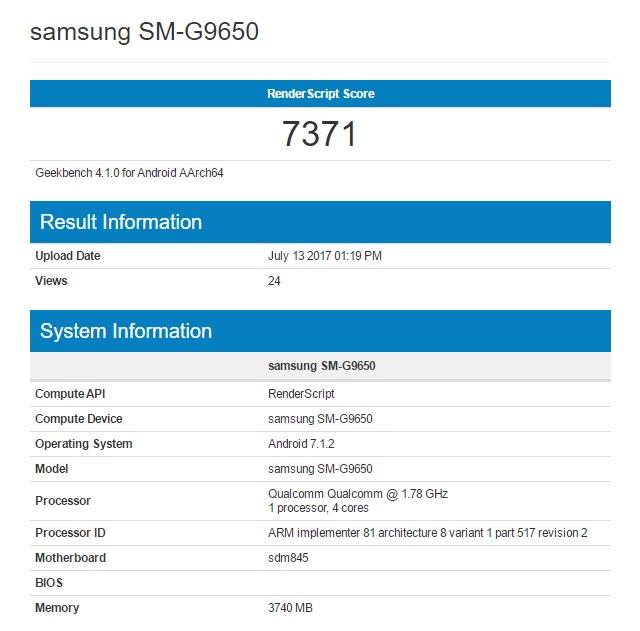 Ficha técnica del Galaxy S9
