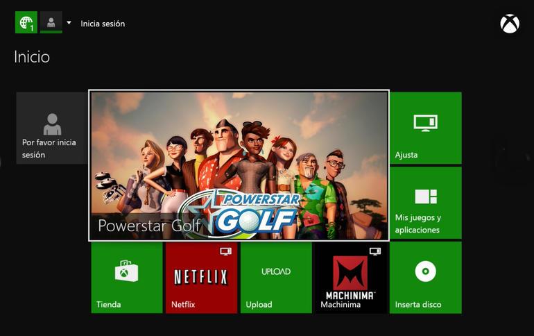 Pantalla Home de Xbox One