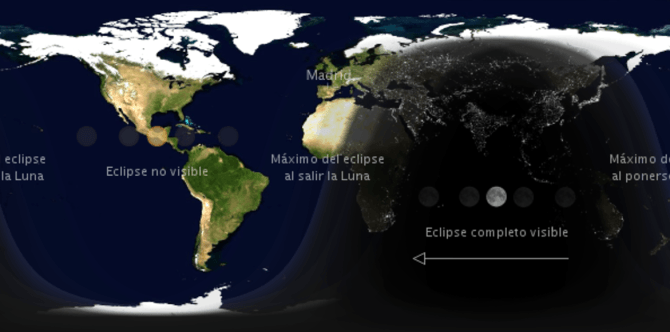 Mapa del eclipse 2017 lunar