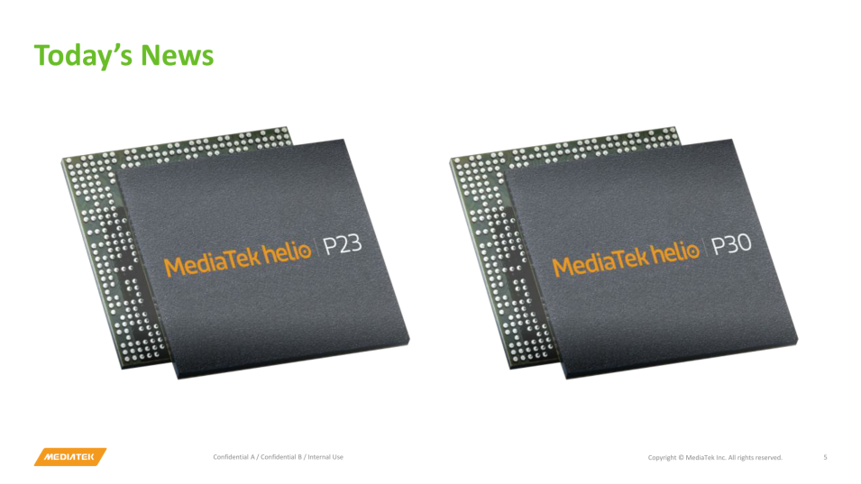Nuevos procesadores MediaTek Helio P23 y P30