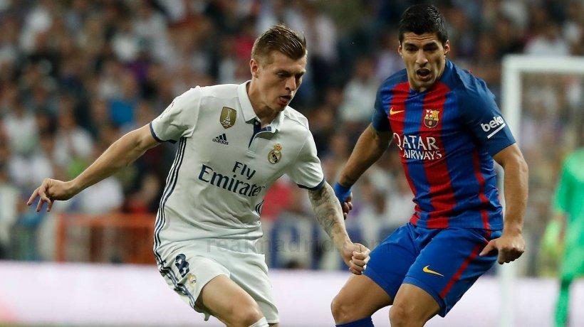 Kroos y Luis Suarez del Real Madrid y Barcelona