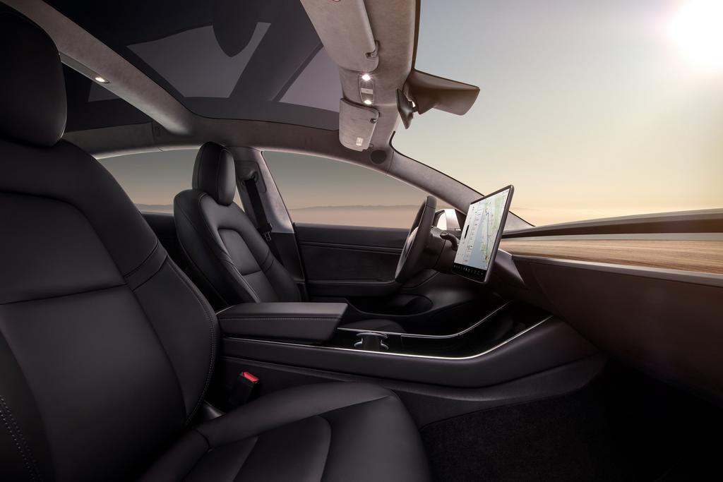 Espacio interior del Tesla Model 3