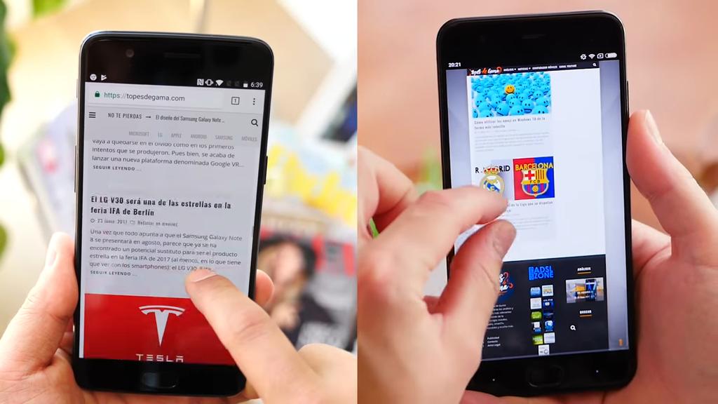 Uso de los OnePlus 5 y Xiaomi Mi 6