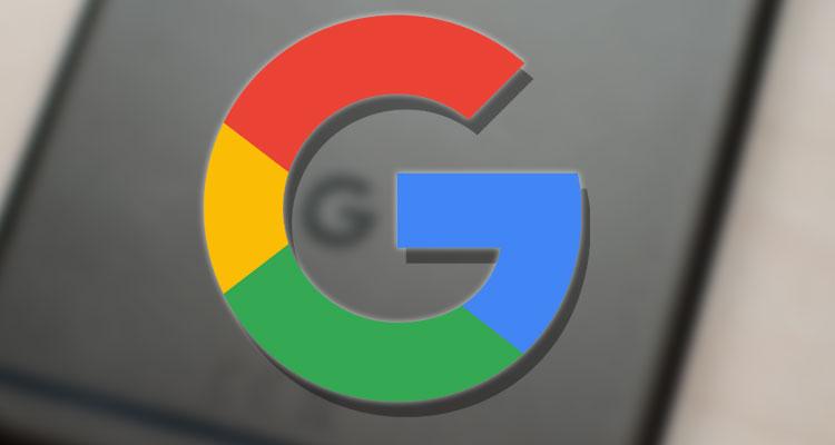Logotipo de Google con fondo gris