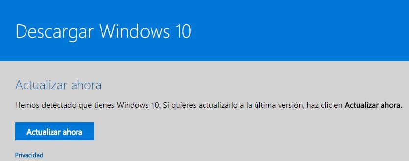 Forzar la actualización Windows 10 Fall Creators Update