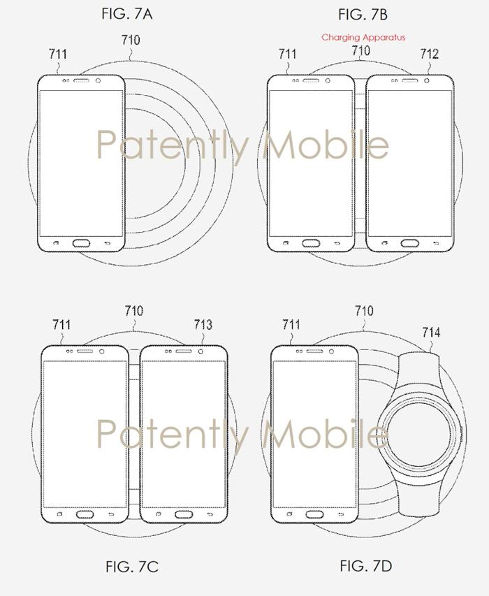 Imagenes patente cargador inalámbrico Samsung