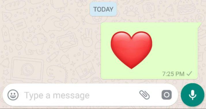 Emoji corazón en WhatsApp