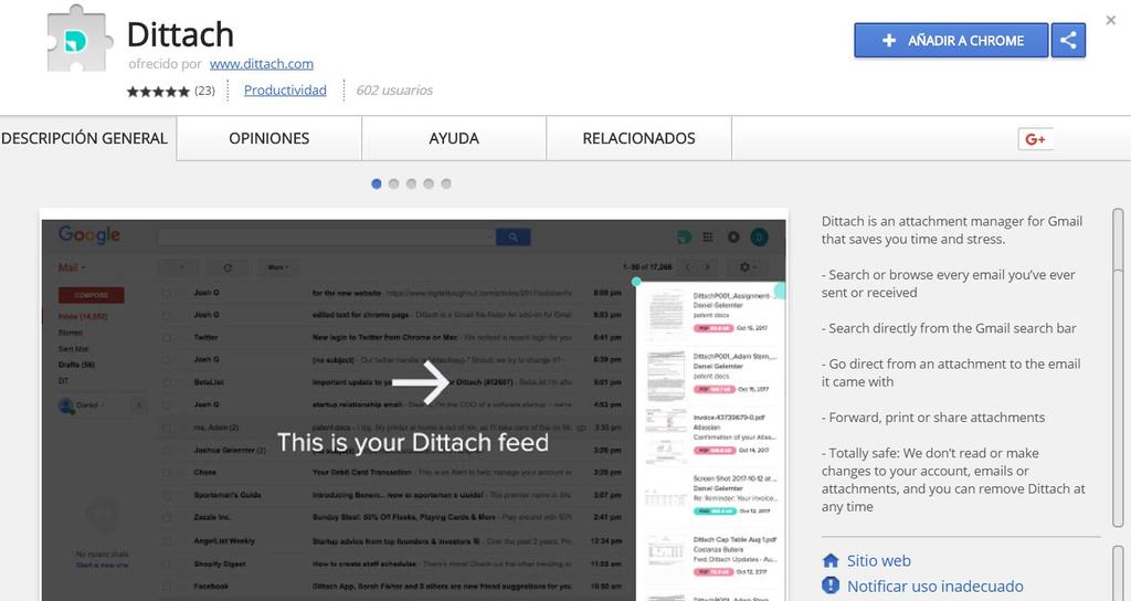 Descarga de Dittach para Gmail