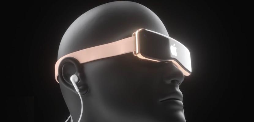 Concepto de las gafas de realidad aumentada de Apple