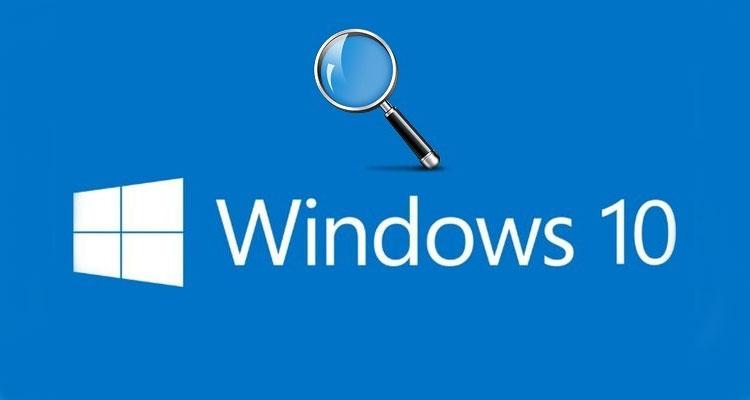 Buscar en Windows 10 con fondo azul