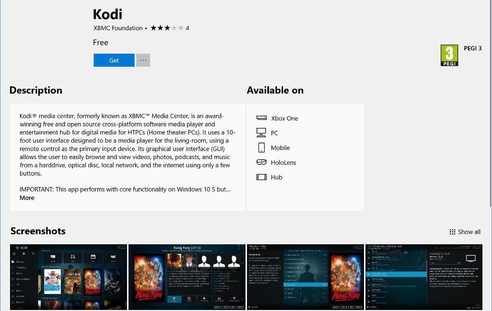 descargar Kodi en Microsoft