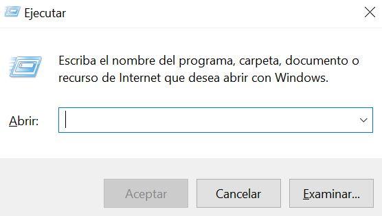 Ejecutar en Windows 10