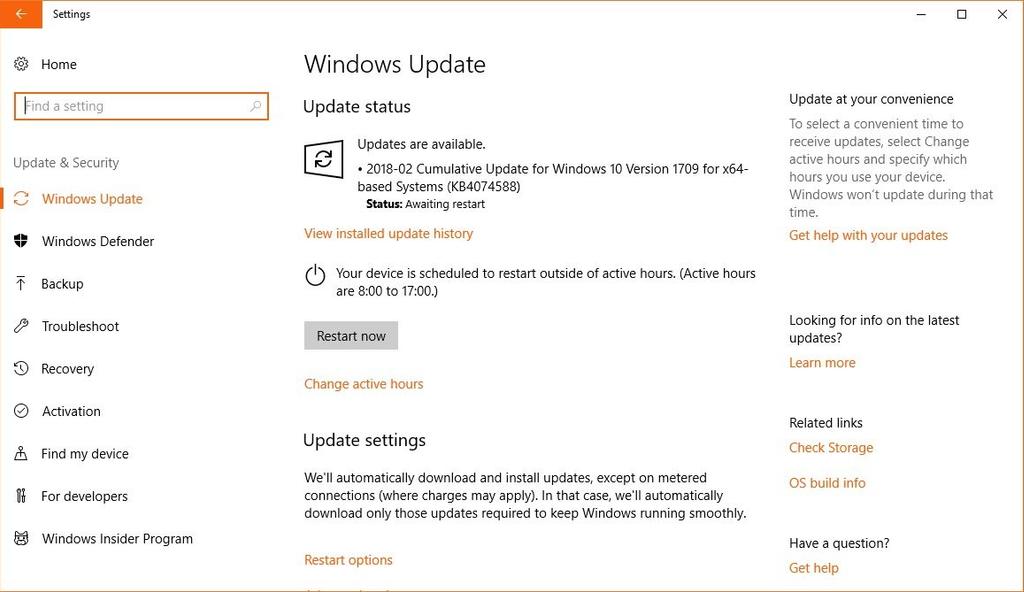 Resumen actualizaciones en Windows 10