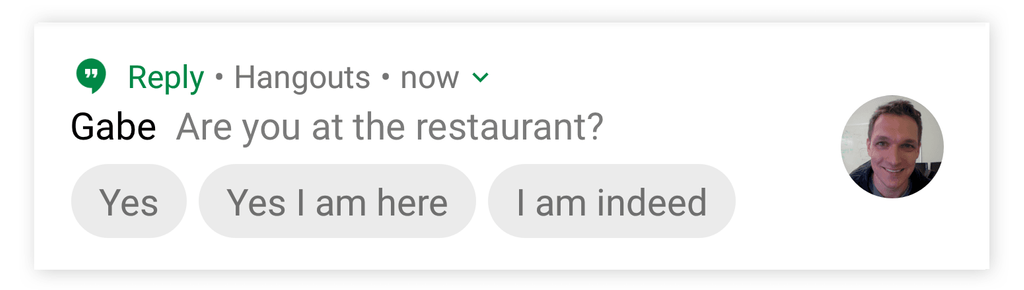 Respuestas inteligentes en Hangouts de Google