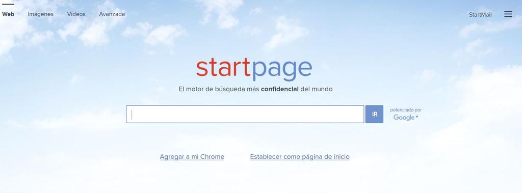 Buscador anónimo Starpage para recuperar botón Ver imagen 