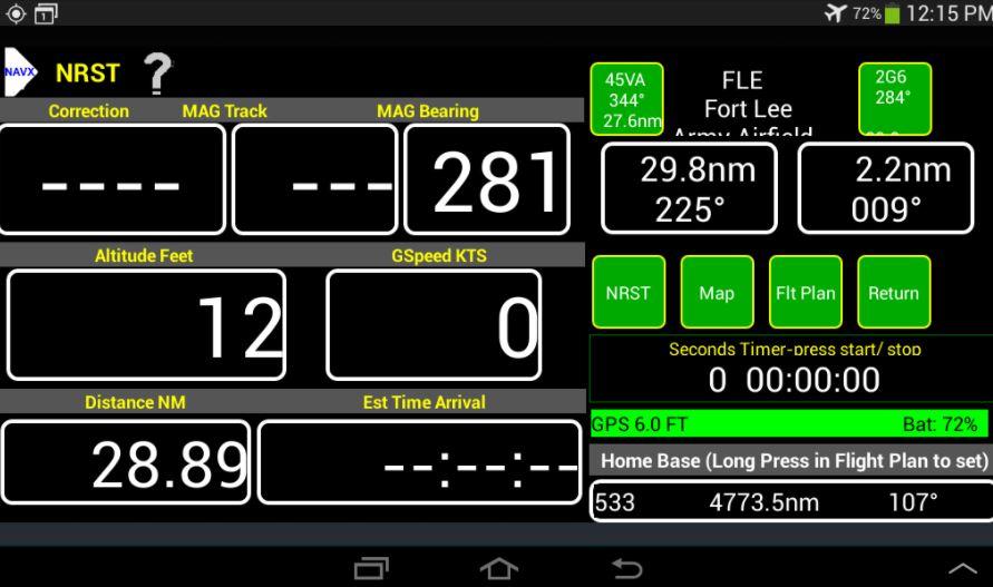 Aplicación VFR GPS Airplane Navigation