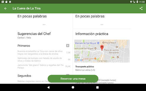 Aplicación ElTenedor Restaurantes