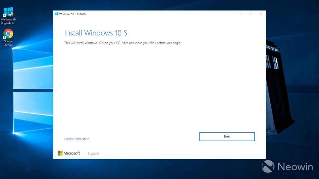 Instalar Windows 10 S