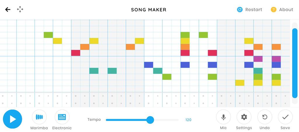 Uso de la herramienta Song Maker de Google