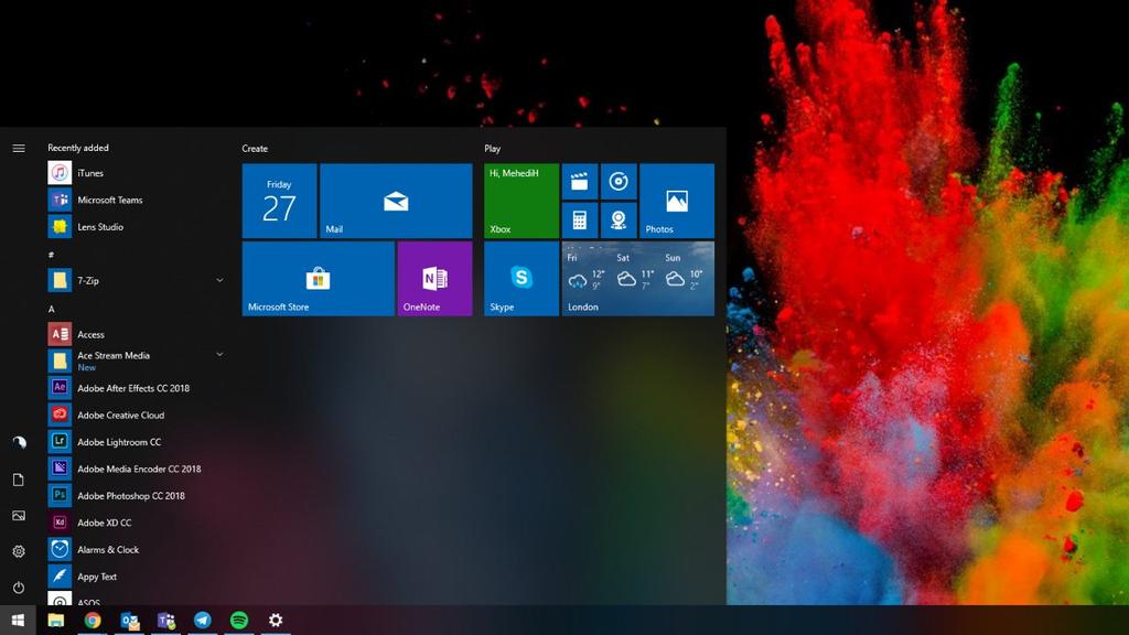Interfaz tras la última Actualización de Windows 10