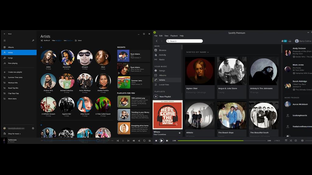 Interfaz de Spotify