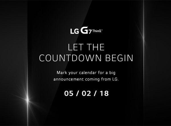 Invitación a la presentación del LG G7 ThinQ