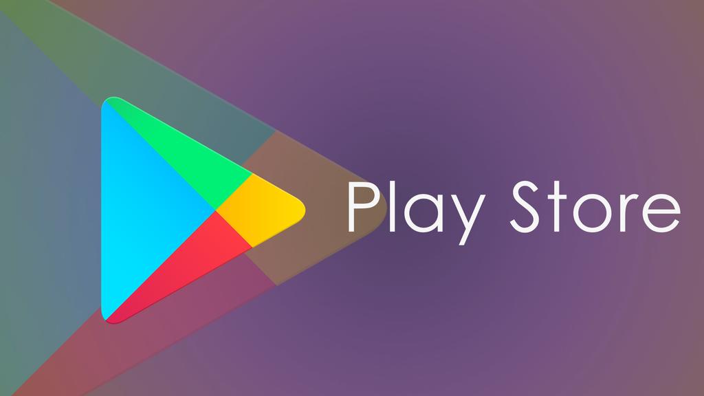 Logotipo Play Store Android con fondo morado