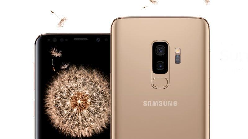 Samsung Galaxy S9 en dorado