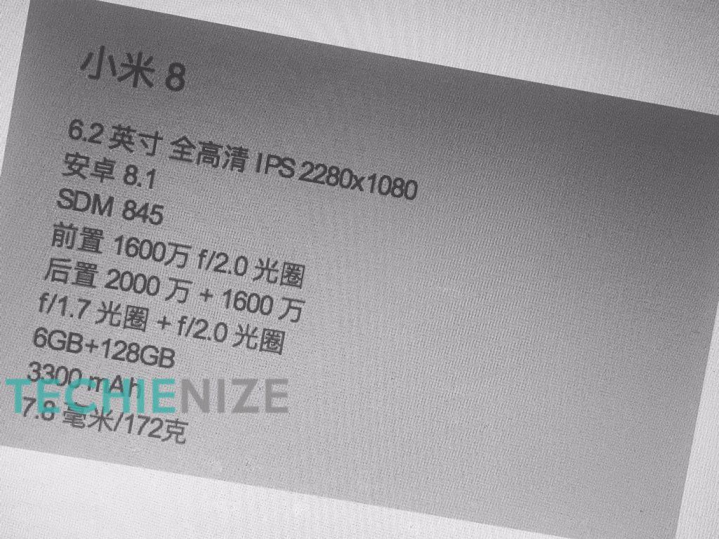 Características del Xiaomi Mi 8