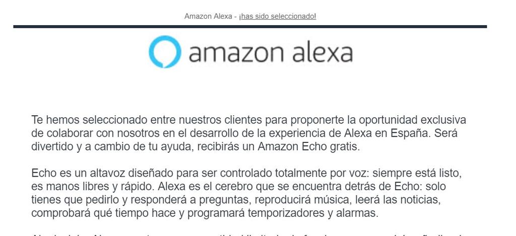 Correo pruebas Alexa en Español