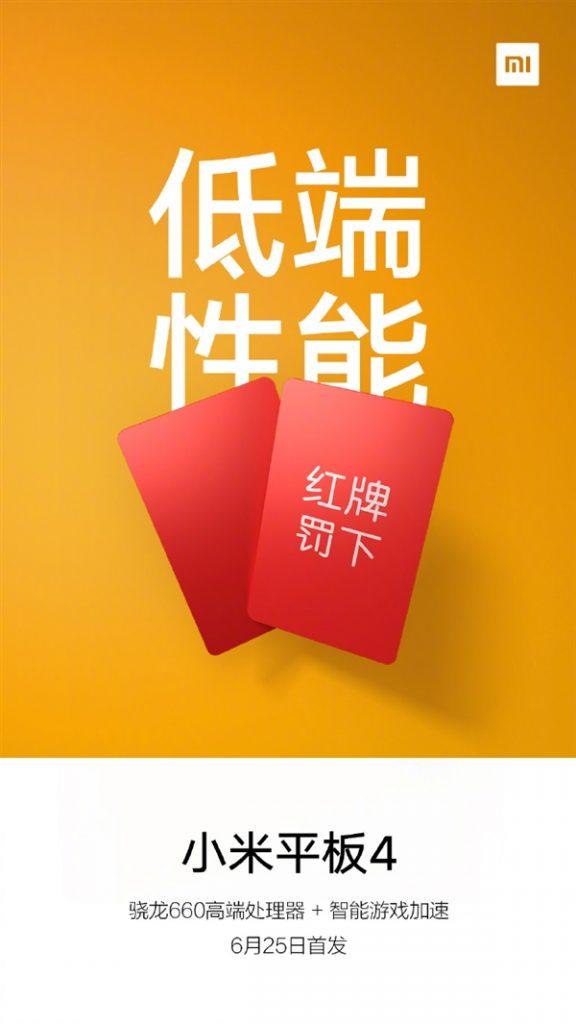 Póster Xiaomi Mi Pad 4 con Snapdragon 660
