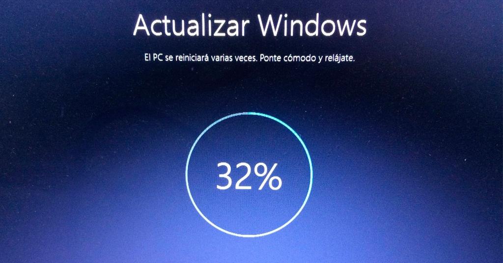Proceso para actualizar Windows 10 