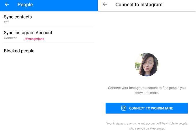 Facebook Messenger con Instagram