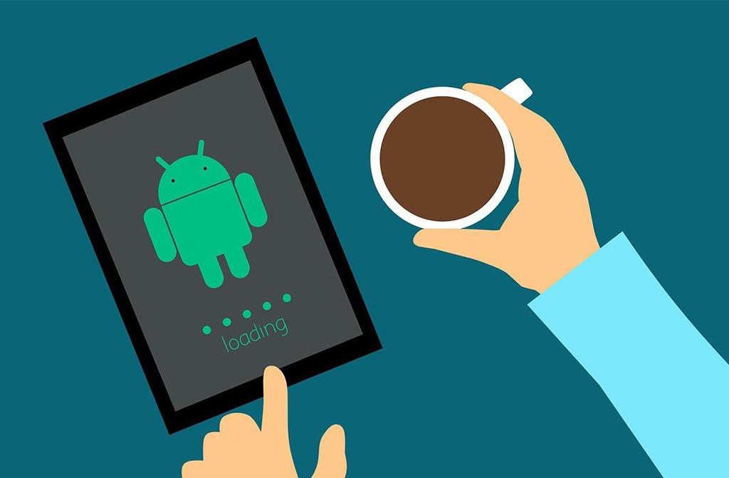 Logotipo de Android en un tablet