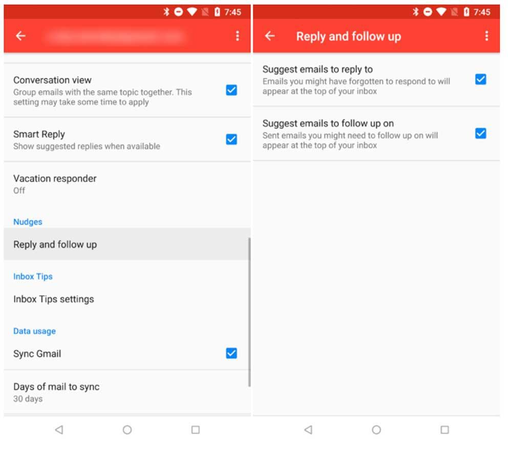 Función retirada en Gmail para Android 8.8