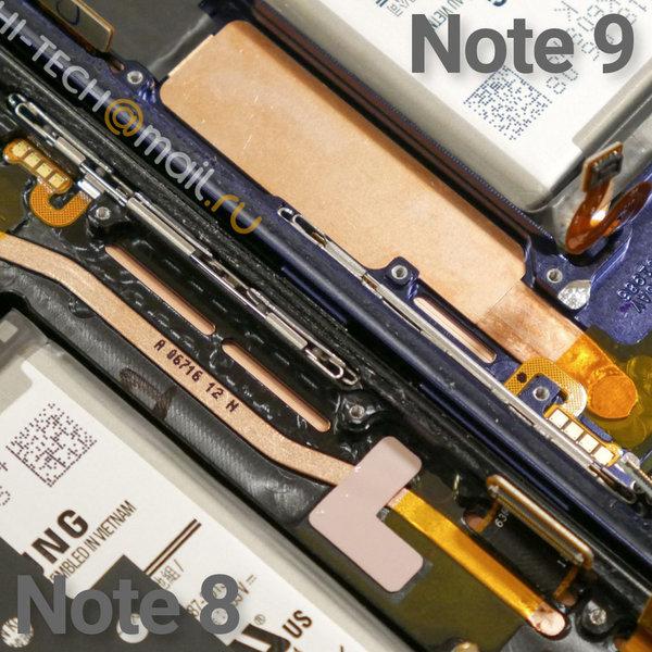 Imagen refrigeración líquida del Samsung Galaxy Note 9