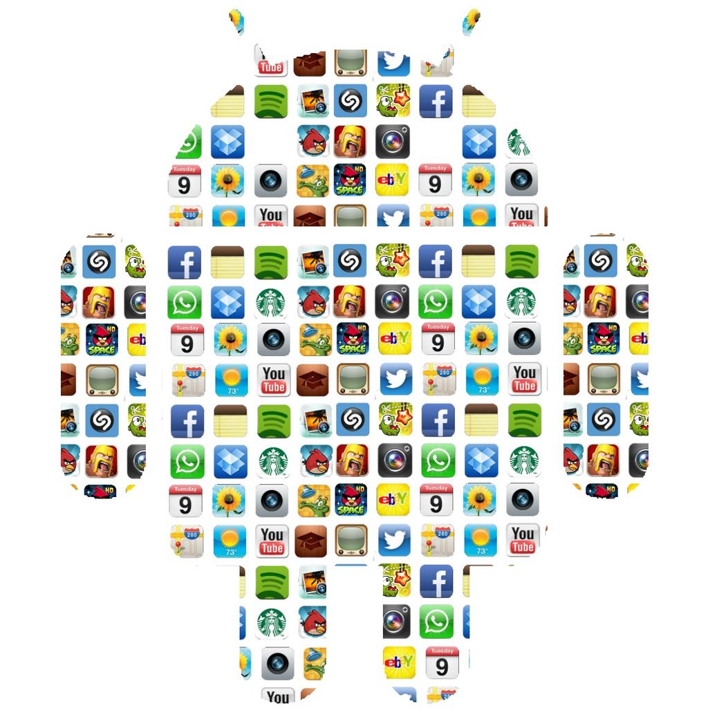 Logo de Android con aplicaciones