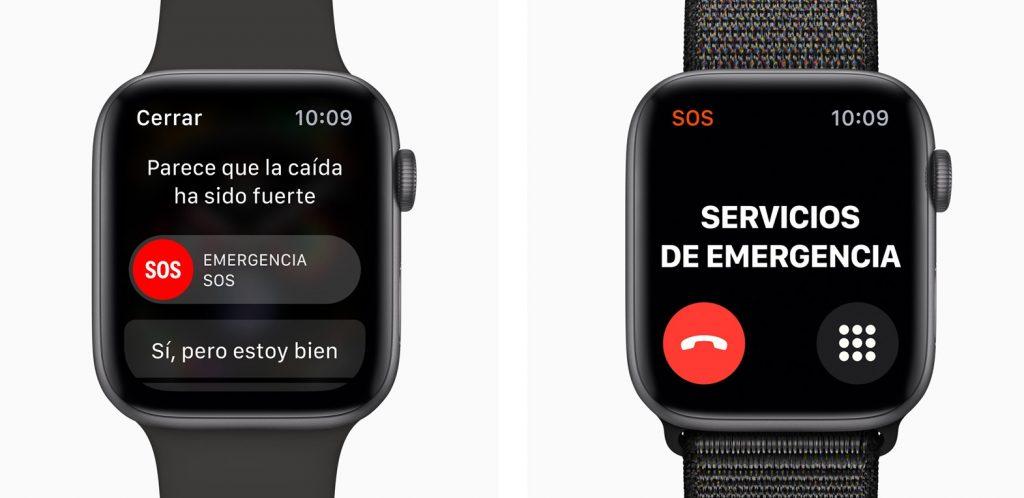Apple Watch Series 4 detección de caídas