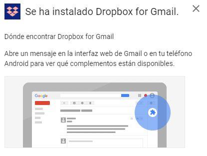 Integración de Dropbox en Gmail 