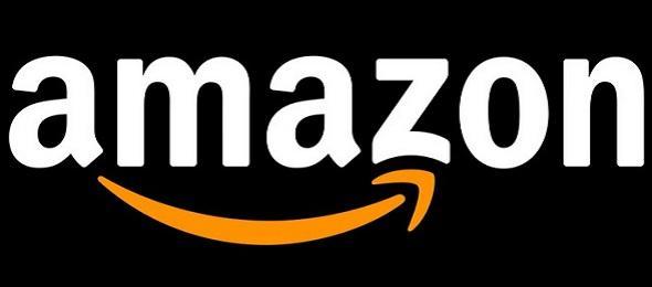 Logotipo de Amazon con fondo negro
